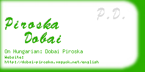 piroska dobai business card